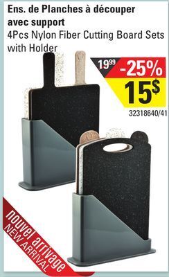 Sushi Shop 4pcs nylon fiber cutting board sets with holder offer