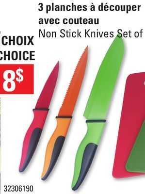 Sushi Shop Non stick knives set of 3 offer