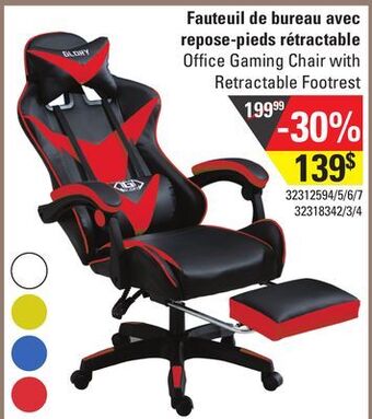 Sushi Shop Office gaming chair with retractable footrest offer