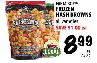 Farm Boy Farm boy™ frozen hash browns offer