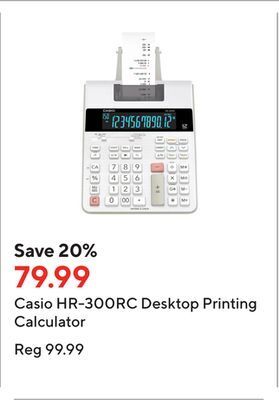 Staples Casio hr-300rc desktop printing calculator offer