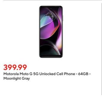 Staples Motorola moto g 5g unlocked cell phone - 64gb - moonlight gray offer