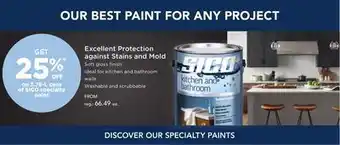 RONA 3.78-l cans of sico specialty paint offer
