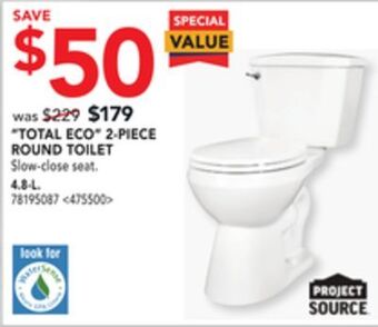 RONA Project source "total eco" 2-piece round toilet offer