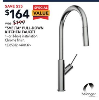 RONA Belanger "svelta" pull-down kitchen faucet offer