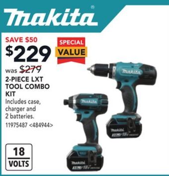 RONA Makita 2-piece lxt tool combo kit offer