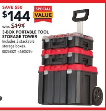 RONA Craftsman 3-box portable tool storage tower offer