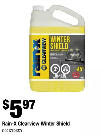 Home Depot Rain-x clearview winter shield offer