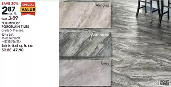 RONA Mono serra "olimpios" porcelain tiles offer