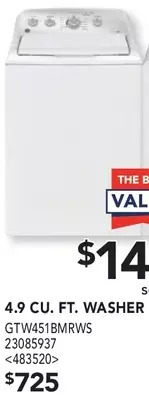 RONA Ge appliances 4.9 cu. ft. washer offer