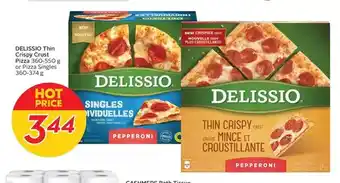 Sobeys Delissio thin crispy crust pizza or pizza singles offer