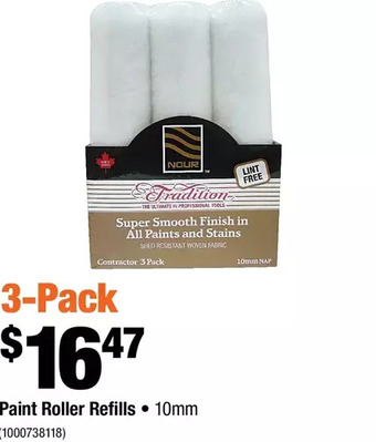 Home Depot Paint roller refills offer