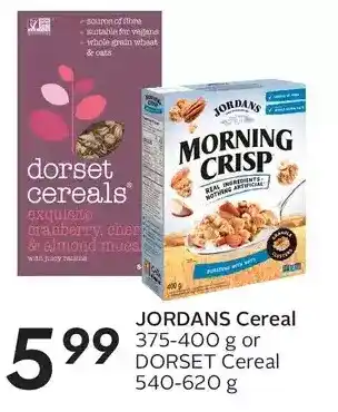 Sobeys Jordans cereal or dorset cereal offer