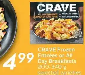 Sobeys Crave frozen entrées or all day breakfast offer