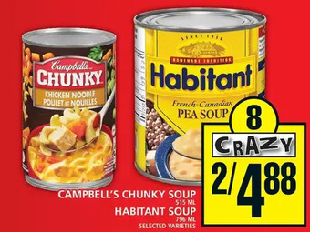 Food Basics Campbell's chunky soup | habitant soup offer