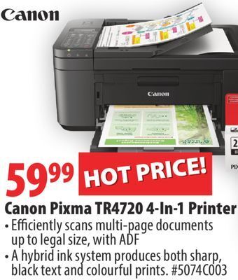 London Drugs Canon pixma tr4720 4-in-1 printer offer