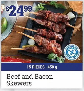 M & M Food Market Beef and bacon skewers offer
