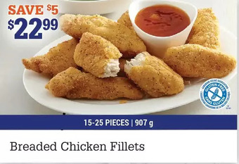 M & M Food Market Breaded chicken fillets offer