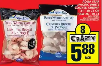 Food Basics Aqua star pacific white cooked shrimp or raw offer