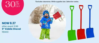 Toys R us 9" kiddie shovel offer