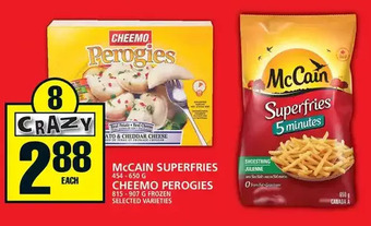 Food Basics Mccain superfries | cheemo perogies offer