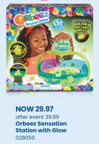 Toys R us Orbeez sensation station, featuring 2000 non-toxic glow in the dark water beads, with 6 tools and storage offer