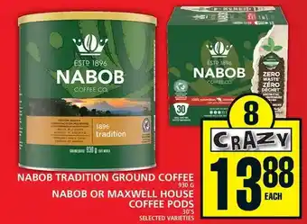 Food Basics Nabob tradition ground coffee | nabob or maxwell house coffee pods offer