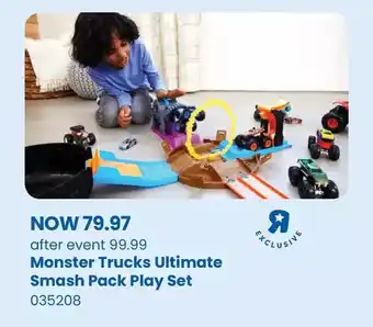 Toys R us Hot wheels monster trucks ultimate smash pack playset offer