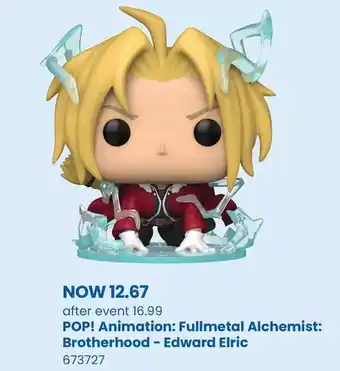 Toys R us Pop! animation: fullmetal alchemist: brotherhood offer
