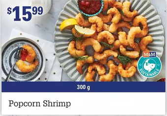 M & M Food Market Popcorn shrimp offer