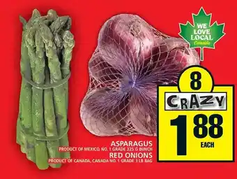 Food Basics Asparagus | red onions offer