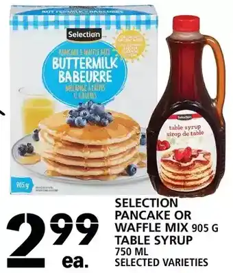 Food Basics Selection pancake or waffle mix | table syrup offer