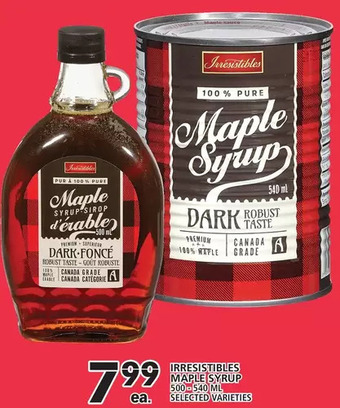 Food Basics Irresistibles maple syrup offer