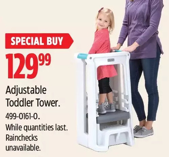Canadian Tire Adjustable toddler tower offer