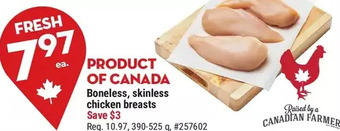 Giant Tiger Boneless, skinless chicken breasts offer