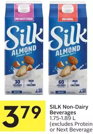 Foodland Silk non-dairy beverages offer