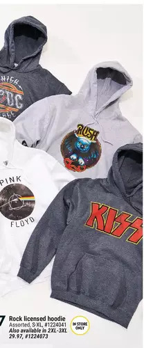 Giant Tiger Rock licensed hoodie offer
