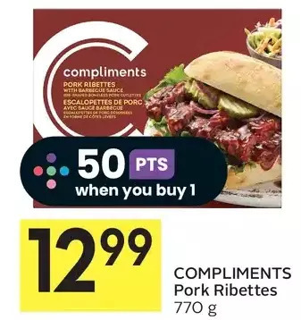Foodland Compliments pork ribettes offer