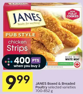 Foodland Janes boxed & breaded poultry offer