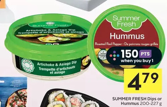 Foodland Summer fresh dips or hummus offer