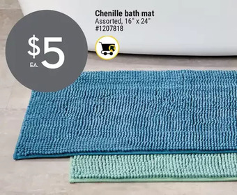 Giant Tiger Chenille bath mat offer