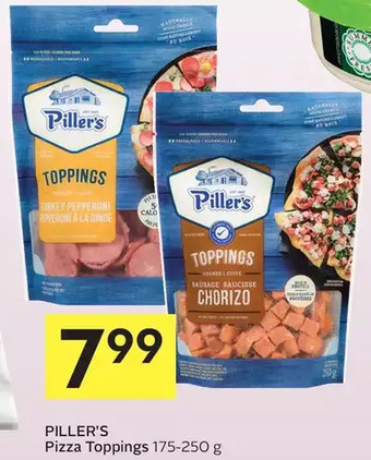 Foodland Piller's pizza toppings offer