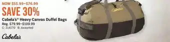 Cabela's Cabela's heavy canvas duffle bags offer