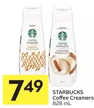Foodland Starbucks coffee creamers offer