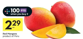 Foodland Red mangoes offer