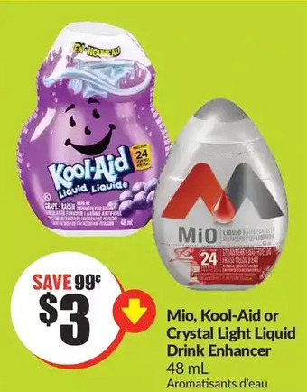 FreshCo Mio, kool-aid or crystal light liquid drink enhancer offer