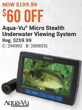 Cabela's Aqua-vu micro stealth underwater viewing system offer