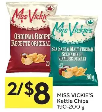 Foodland Miss vickie's kettle chips offer