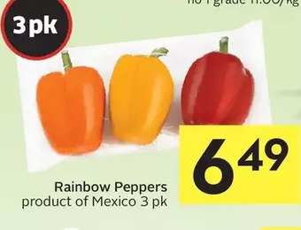 Foodland Rainbow peppers offer