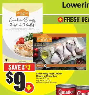 FreshCo Valley foods chicken breasts or drumsticks offer